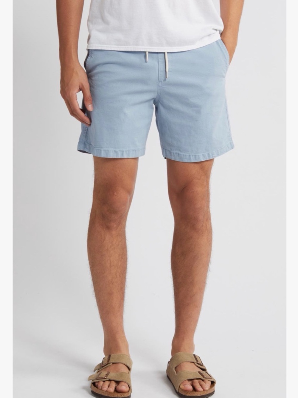 NEW NNO7 Light Blue Drawstring Shorts